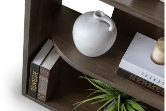 Curve Kitaplık (Ceviz Renk)