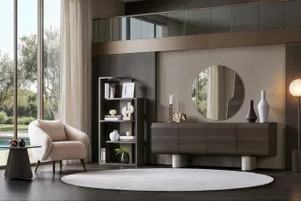 Curve Yemek Odası Takımı Ceviz Renk