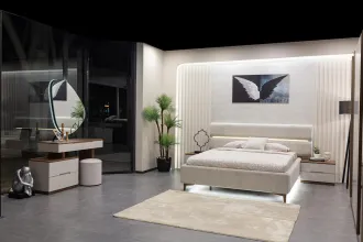 Lotus İsli Meşe Yatak Odası Takımı