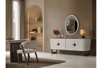 Lotus İsli Meşe Yemek Odası Takımı