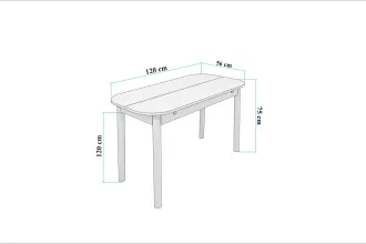 Vina Lux Mdf Mutfak Masası - Ceviz