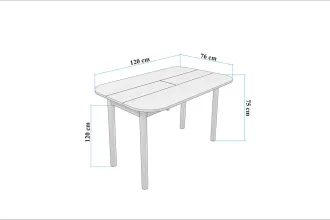 Vina Lux Mdf Mutfak Masası - Ceviz