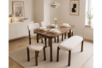 Vina Luxe Mdf Mutfak Masası Takımı - Ceviz