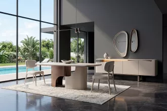 Zen Yemek Odası Takımı Krem