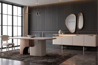 Zen Yemek Odası Takımı Krem