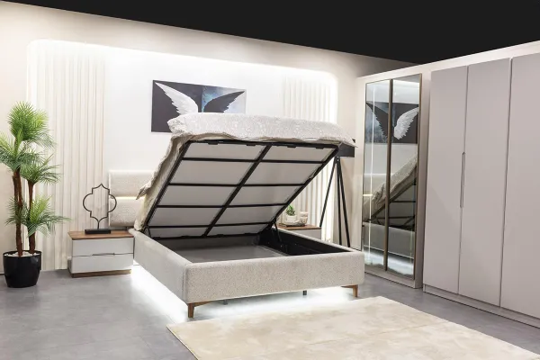 Lotus İsli Meşe Bazalı Karyola