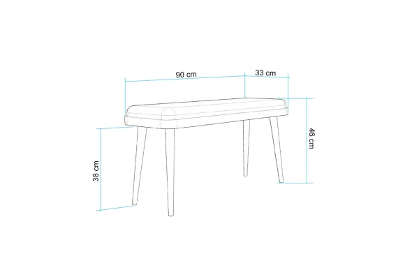 Vina Bench - Traverten Ceviz