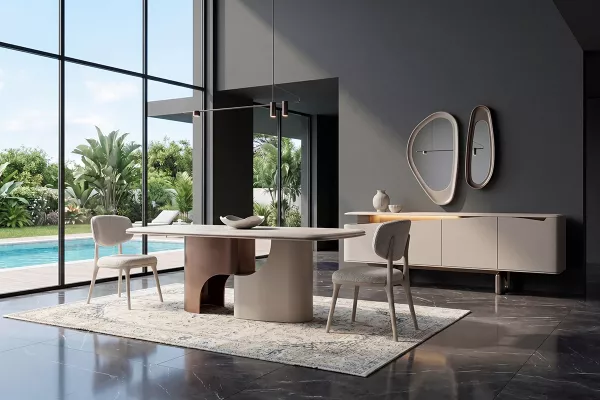 Zen Yemek Odası Takımı Krem