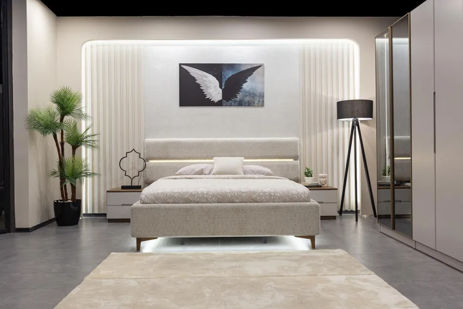 Lotus İsli Meşe Yatak Odası Takımı