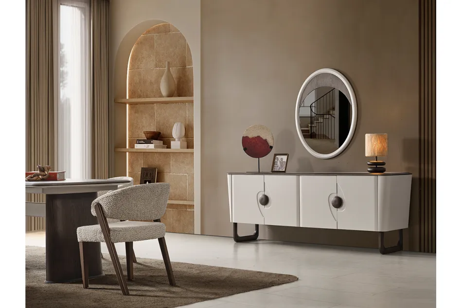 Lotus İsli Meşe Yemek Odası Takımı