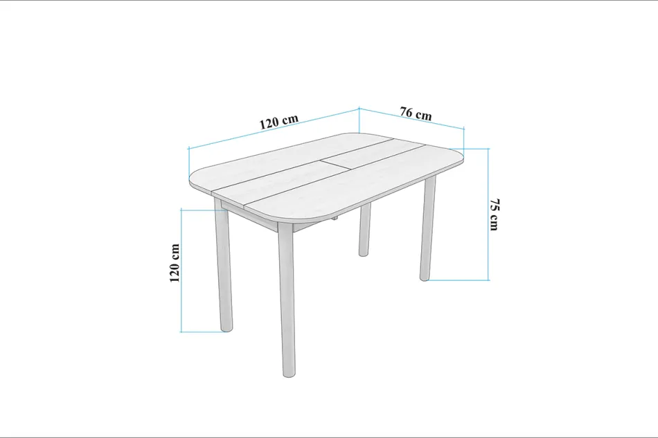 Vina Luxe Mdf Mutfak Masası Takımı - Ceviz