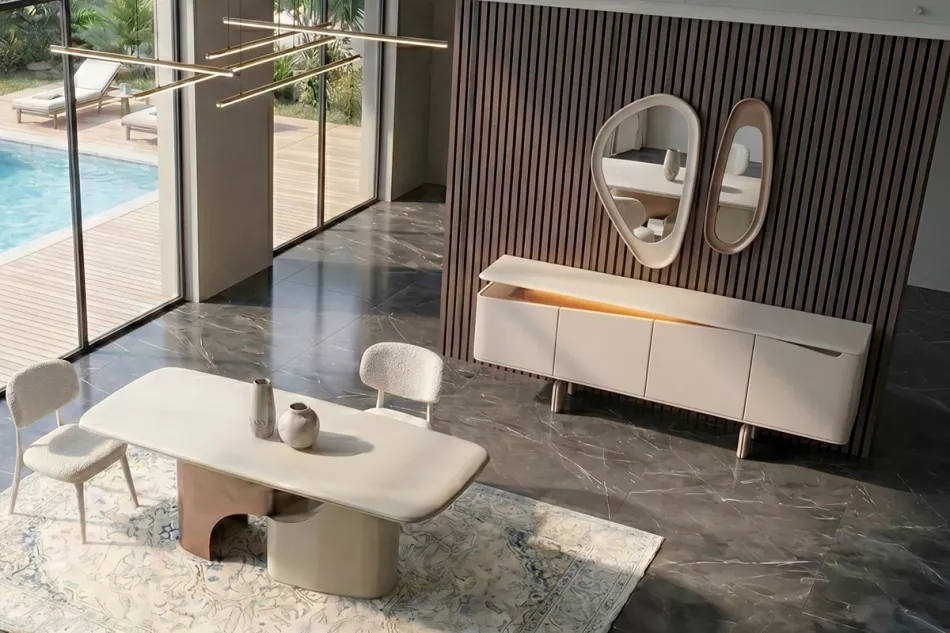 Zen Yemek Odası Takımı Krem