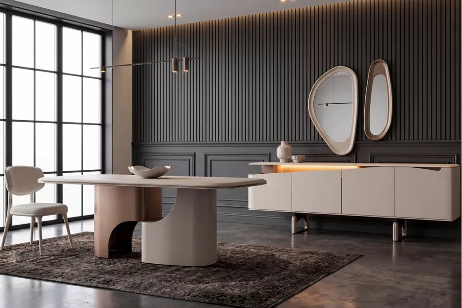 Zen Yemek Odası Takımı Krem